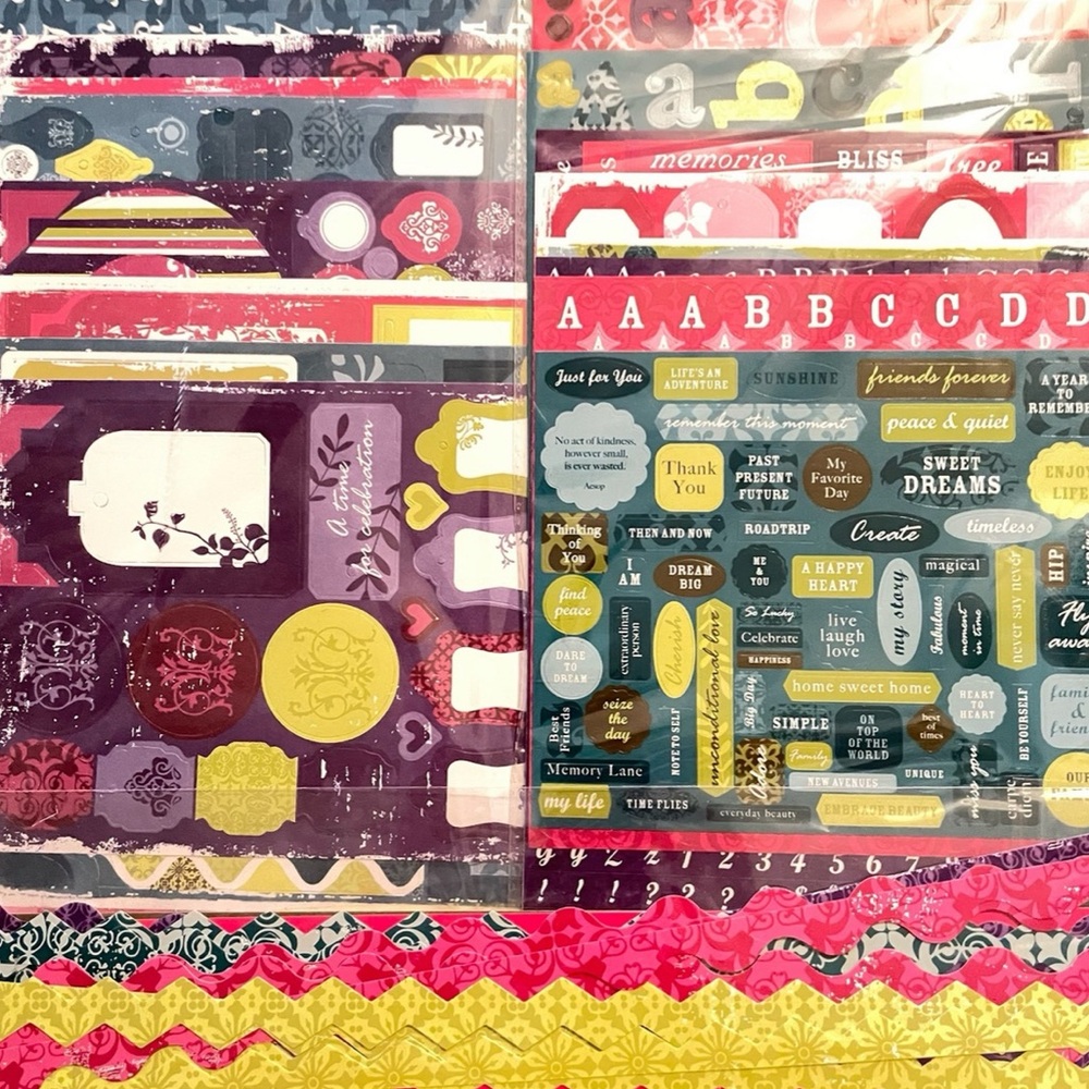 XL SCRAPBOOK+ complete scrap set vintage style appearance w/hundreds of pieces! - Picture 9 of 16